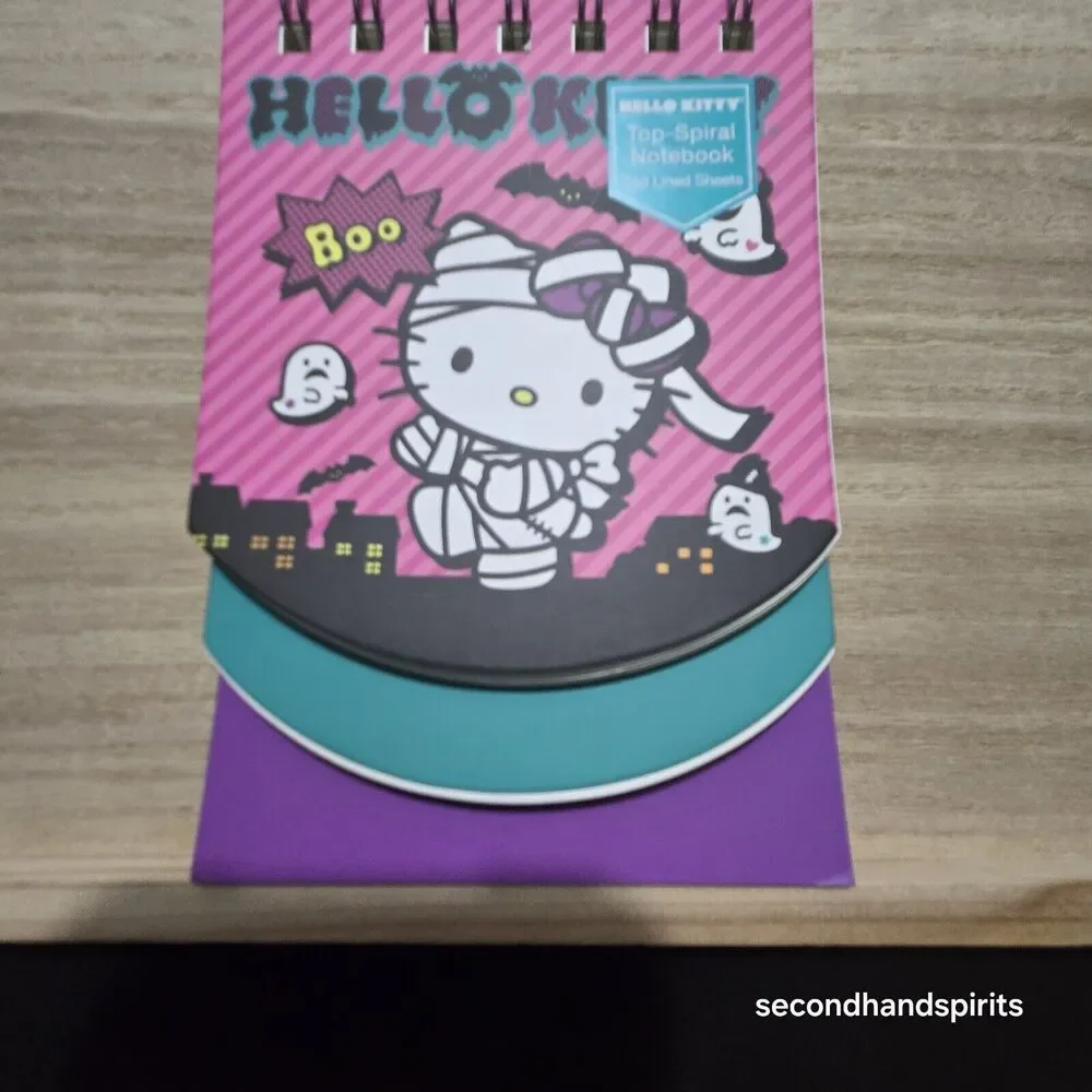 2024 Sanrio Hello Kitty Halloween Top Spiral Notebook Pink Mummy Boo 240 Lined